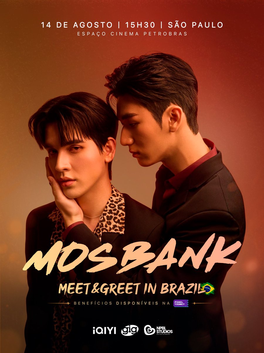 isskwan26's tweet photo. Brasil... vocês estavam com saudade deles? 🇧🇷❤️
Mos & Bank estão de volta para um Meet & Greet especial em São Paulo!
Nos vemos em breve para mais um encontro inesquecível com Mos & Bank!
#MosBank #MosBankInBrazil #MosBankMGInBrazil https://t.co/TxUJl7viOW