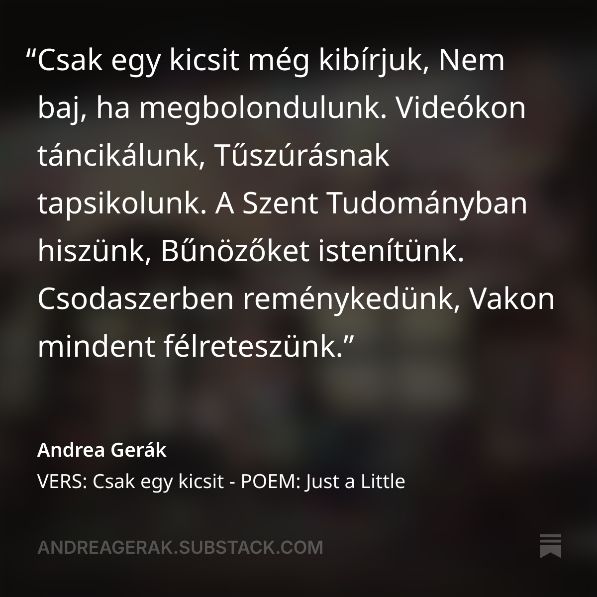 AndreaGerak's tweet photo. DÉJÀ VU...
Vasárnapi elmélkedés
FB: https://t.co/0DTew25xm6
LI: https://t.co/WgeZZNwajK
#GerákAndrea #Magyarország #vers https://t.co/Us2DFluwZm