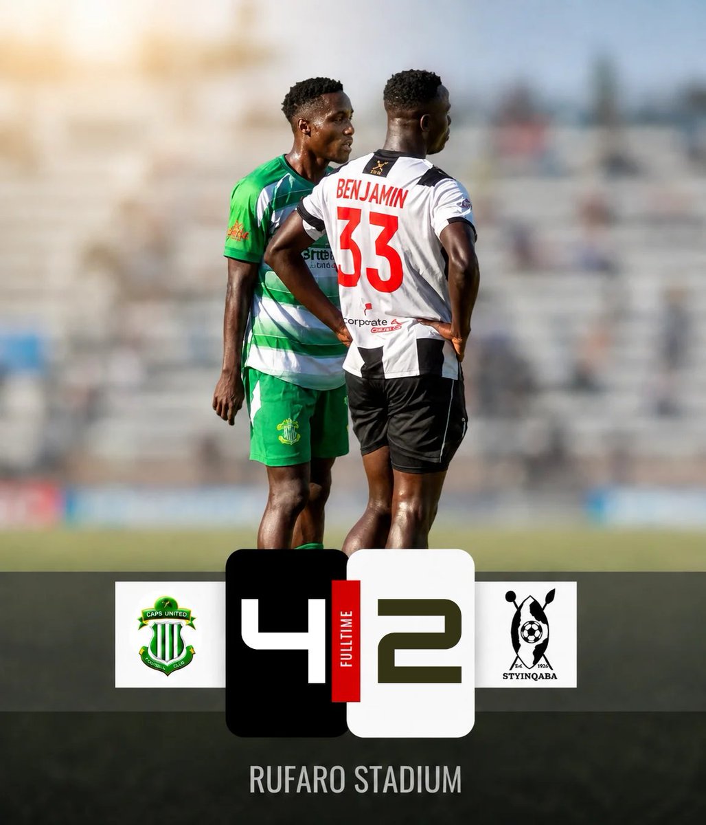 NewZimbabweCom's tweet photo. Castle Lager Premier Soccer League | Matchday 26
Full-Time
CAPS United 4-2 Highlanders FC
#CastleLagerPSL #CAPSUnited #HighlandersFC https://t.co/T2ODDLr0VD