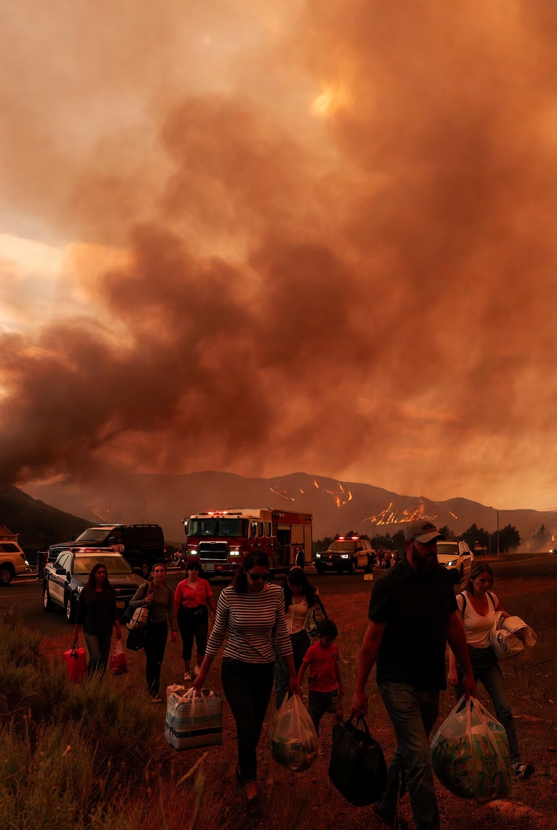 Az621421's tweet photo. Spokane is on fire right now.

The Old Trails Fire just tore through entire neighborhoods overnight. Thousands evacuated. Homes destroyed.

This is heartbreaking.

Pray for the people of Spokane and the firefighters on the front lines.
#SpokaneFire https://t.co/sskhPDRybj