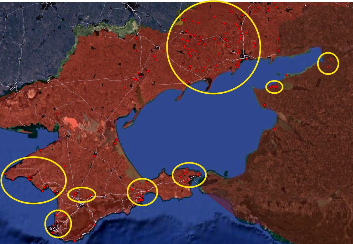 clement_molin's tweet photo. New video of Ukrainian 🇺🇦 strikes on multiple radars and air-defense systems in Krasnodar Krai, in southern Russia 🇷🇺

These strikes on air-defense, coupled with the previous campaign in southern Ukraine and Crimea are opening gaps for long-range strikes against the Russian economy/refineries in the southern part of the country.

If the US were to allow Ukraine to use Starlink over Russia, numerous air-defense systems, radars, and Iskander missiles would be threatened by operator-controlled Ukrainian FP-1/2 drones, mainly in border regions.