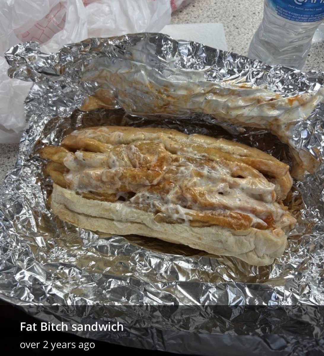 diawlectical's tweet photo. Every major college campus had some disgusting “everything and the kitchen sink” place that a 19-year-old would tell you was “elite when you’re stoned,” and they all had a sandwich called “Fat Bitch” that looked exactly like this https://t.co/3x0B4bKEy1