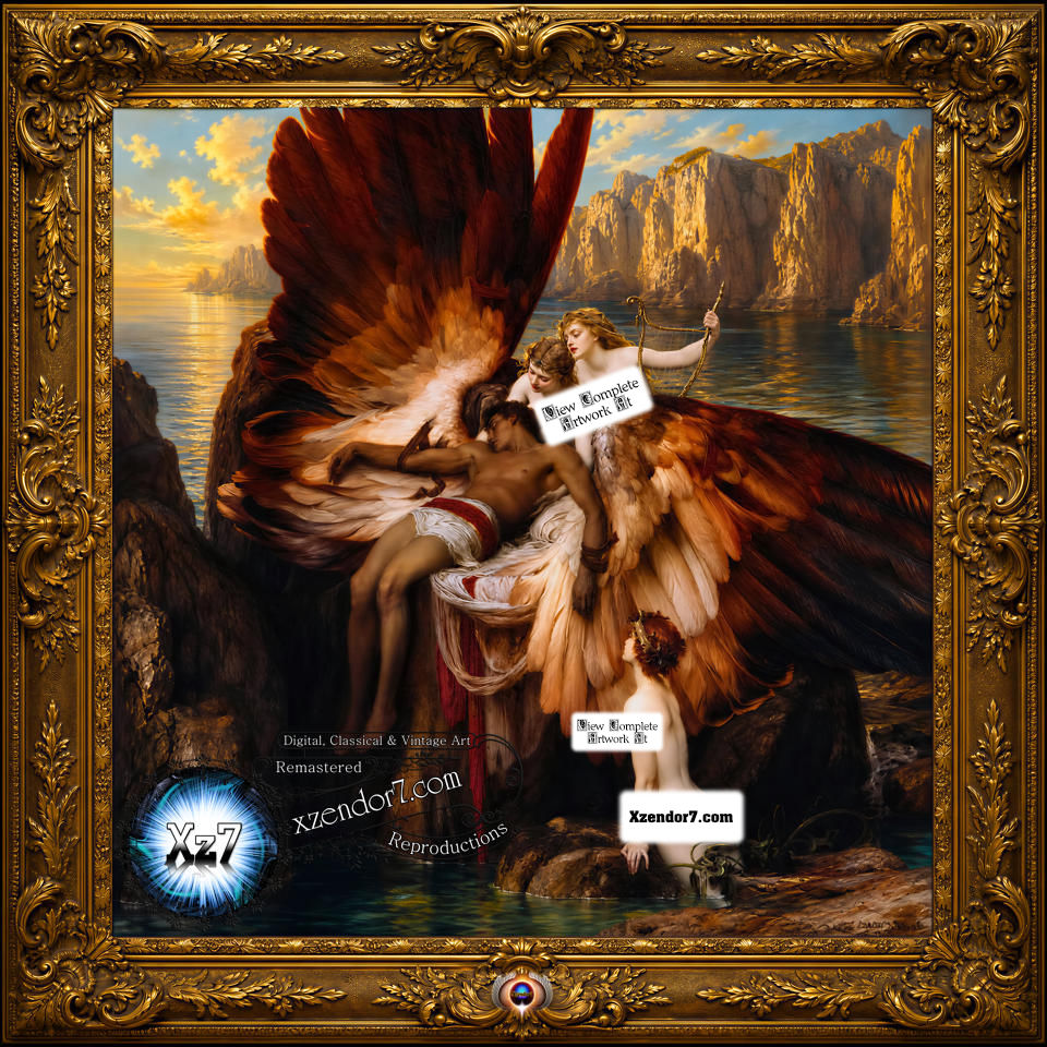 artmatrix007's tweet photo. Lament For Icarus by Herbert James Draper AI Remastered by Xzendor7; is a technical homage to Herbert James Draper's masterpiece of Pre-Raphaelite Classicism. Read More At: https://t.co/vGpjpKMVYw https://t.co/k8KQaab25K
