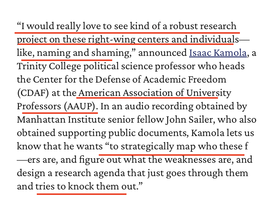 BrandonWarmke's tweet photo. The AAUP can't stand when academics come under attack. Unless they don't like you. Then they will design, organize, lead, and execute the attack. https://t.co/U8Gp4o7hzD