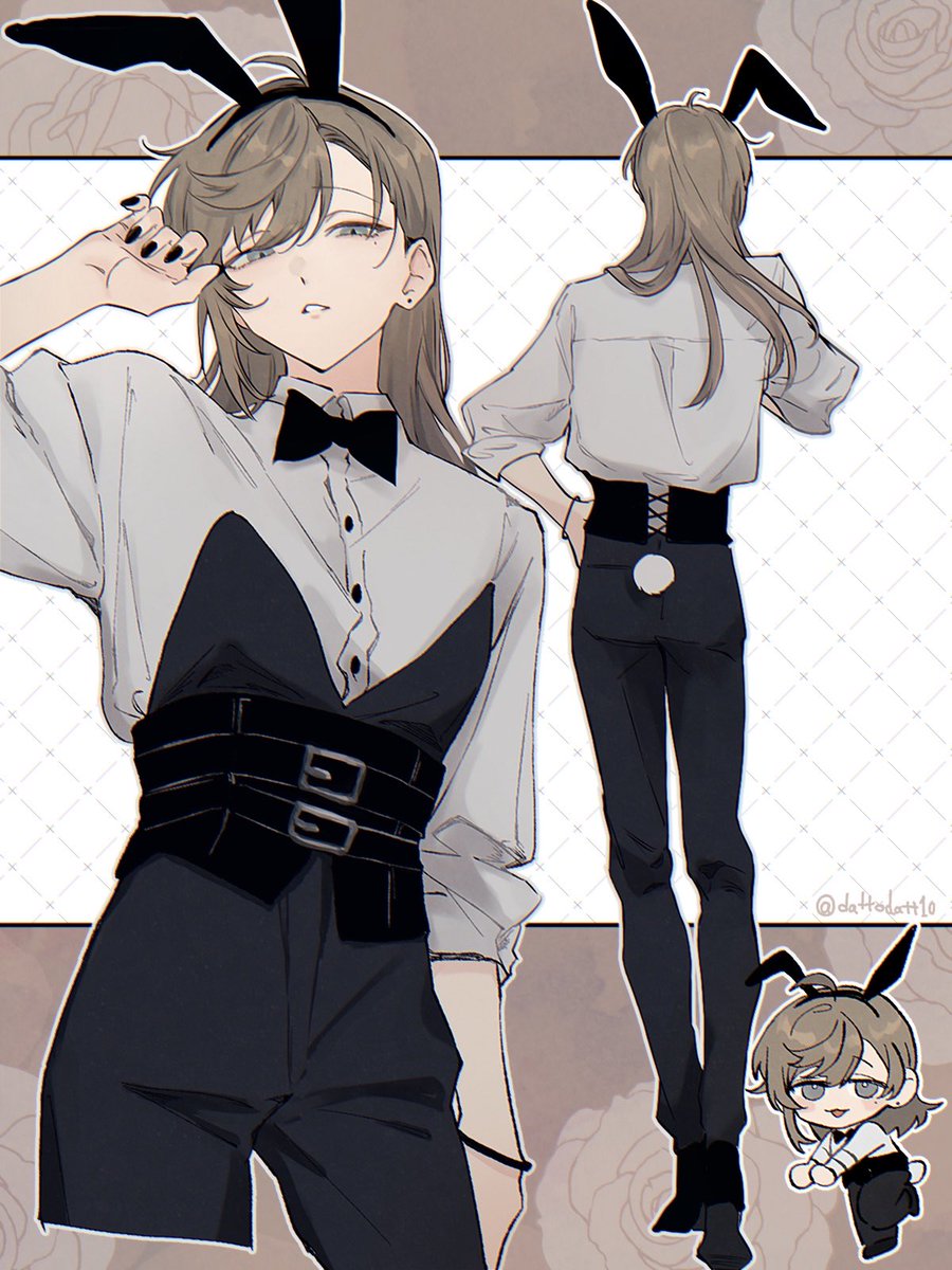 dattodatt10's tweet photo. #密かな絵　遅刻🐇 https://t.co/Q8b4BqNso2