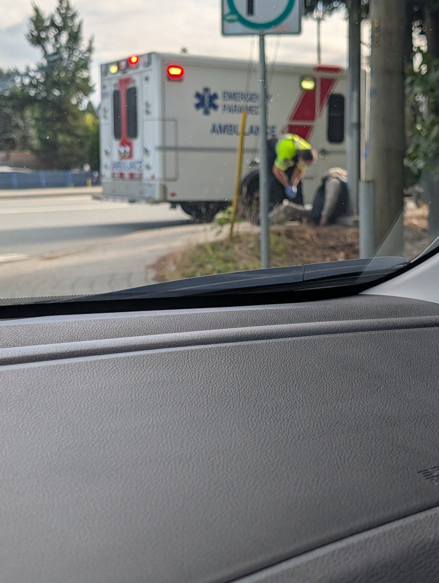 guyfelicella's tweet photo. I was dropping my kids off when we drove past a man lying face down beside the sidewalk.
I pulled over, grabbed my naloxone, and went to check on him.
He was barely conscious, completely out of it.
 
The visible toll of chronic substance use, sleep deprivation, homelessness and addiction.

I managed to get him upright and leaned against a pole while we waited for EHS.
When paramedics arrived, they knew him. I overheard them say he could possibly be septic.
I handed him over, got back into the car, and immediately my kids had a million questions.

Questions about drugs. Addiction. Homelessness. Why someone ends up living like this. Why their dad stopped.
I had a lot to explain.

But maybe the most important lesson didn't need explaining at all.

My kids watched their dad see a human being suffering on the side of the road—and stop.
They watched me help someone I didn't know, without judging him, blaming him or asking whether he deserved it.

I don't know what happens to that man next. I just hope he gets the help he needs and eventually finds his way to something better.

But today my kids learned something I hope they never forget:
When you see another human being suffering, you don't look away. You help.

That's the kind of lesson I want my kids to carry with them long after I'm gone.