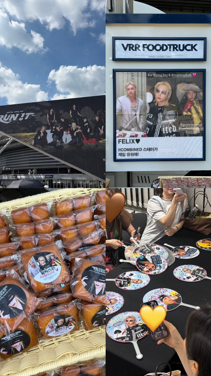 FLXCentral's tweet photo. 💌 IICOMBINED family attended today's Stray Kids concert and shared moments with Felix — the team supported their favorite ambassador with handmade uchiwa featuring Felix and brand names:🧵 

@ yong.lixx 🩵 
Us saw it!!!!!!
The best artist ever
YongLix is insane!
The best ever concert 🫂🩷
How an ambassador gift sunglasses 

FELIX RUN IT SEOUL
#FELIX #RUN_IT_SEOUL #StrayKids #필릭스