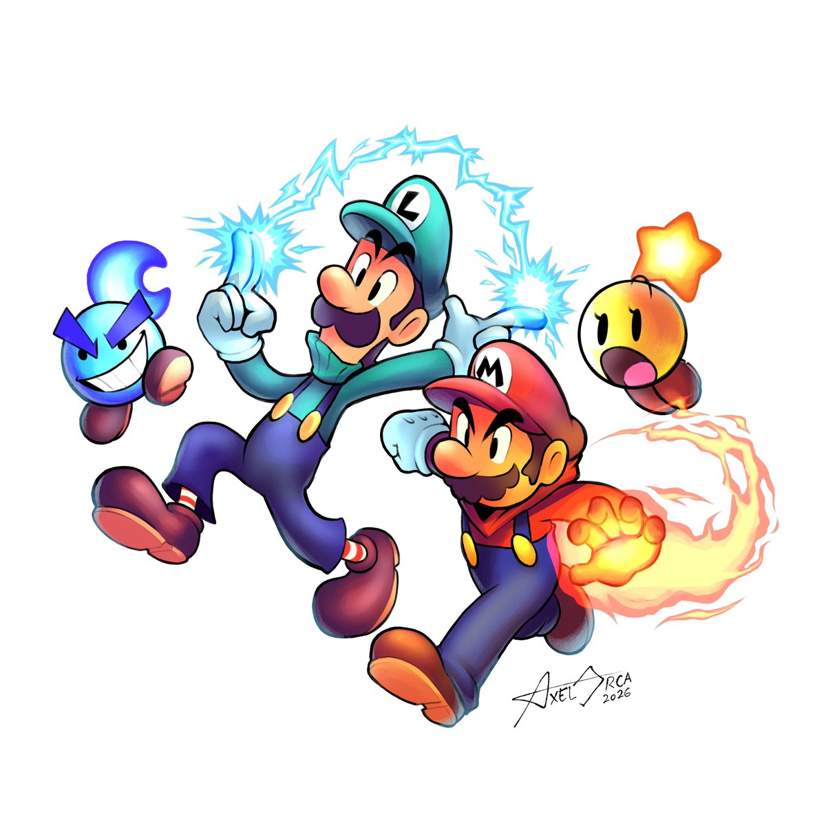 axelorca's tweet photo. MARIO &amp; LUIGI 🔥⚡ #mario #luigi @stellarbonds https://t.co/J8EAQGUV3n