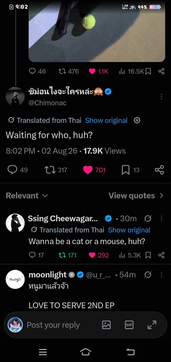 gogoi61519's tweet photo. What's happening here????😭😭😭
#MatchPointEP2
#SingChimon
#Ssingss
#Chimonac https://t.co/0yCJSiN8B9