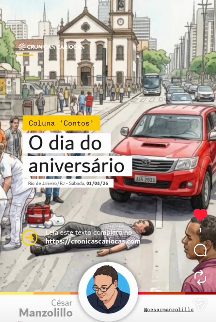 cesarmanzolillo's tweet photo. Conto novo no CRÔNICAS CARIOCAS. Clica no link e confere.
#literatura #arte #cultura #conto
https://t.co/MUTNm2IDOc https://t.co/TVxQXoTMfQ