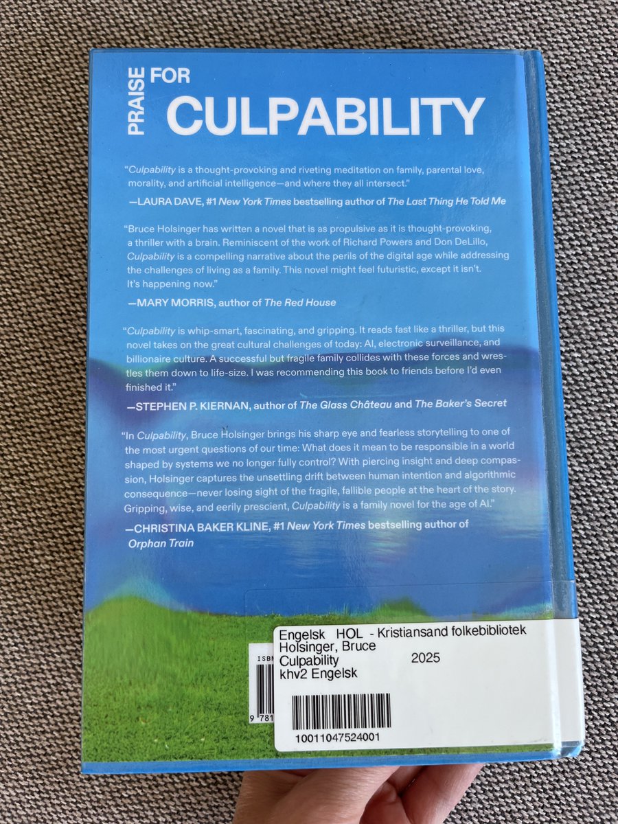 bar_zie's tweet photo. A real page turner! #culpability #holsinger https://t.co/Xpjw1ljzI4