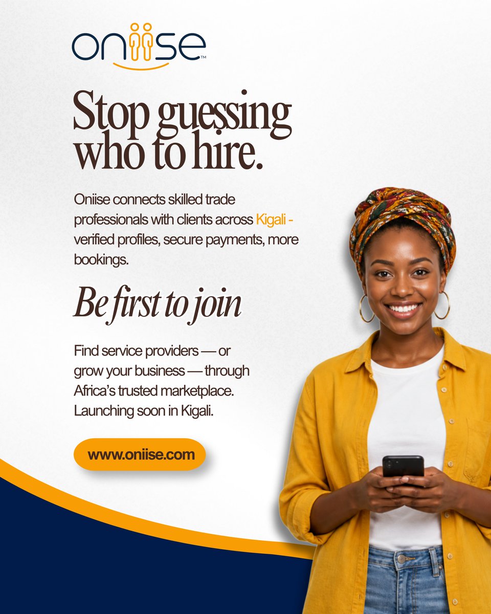 oniiseafrica's tweet photo. Oniise is opening its doors!

We're onboarding early adopters — clients looking for verified service providers, and skilled professionals ready to be discovered.

Join the waitlist and get in early 👇

https://t.co/eMZG71Y8DX https://t.co/b3NlXMOOIT