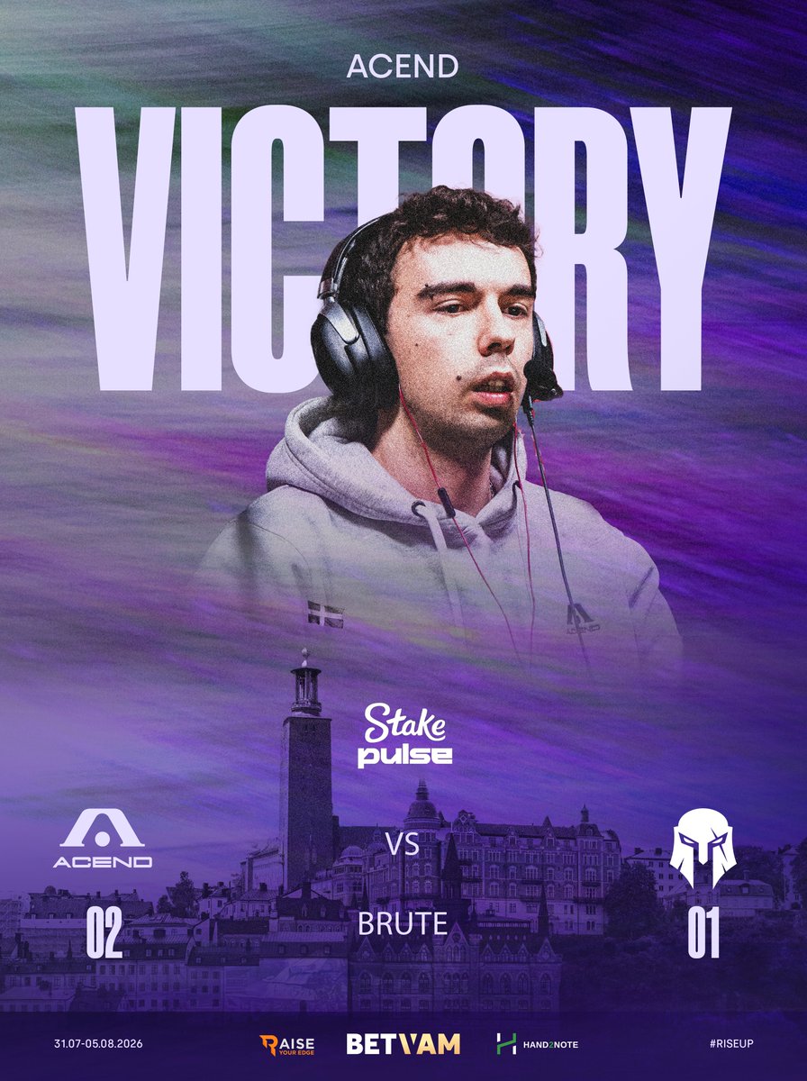 AcendClub's tweet photo. Victory. Playoffs secured. Job done. 🔥

We continue on Tuesday with the @Stake Pulse quarterfinals!

Go ACEND! 💜 https://t.co/67GhngxtPk