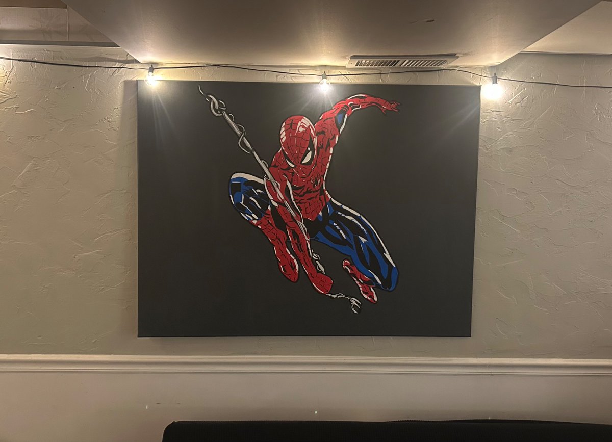 Noah_Hecht_'s tweet photo. My most recent Paintings!!!  Spider-Man and Wolverine 
 #fypシ゚viral  #artㅤㅤㅤㅤ 

Both 36x48 https://t.co/68JNTdUQCq