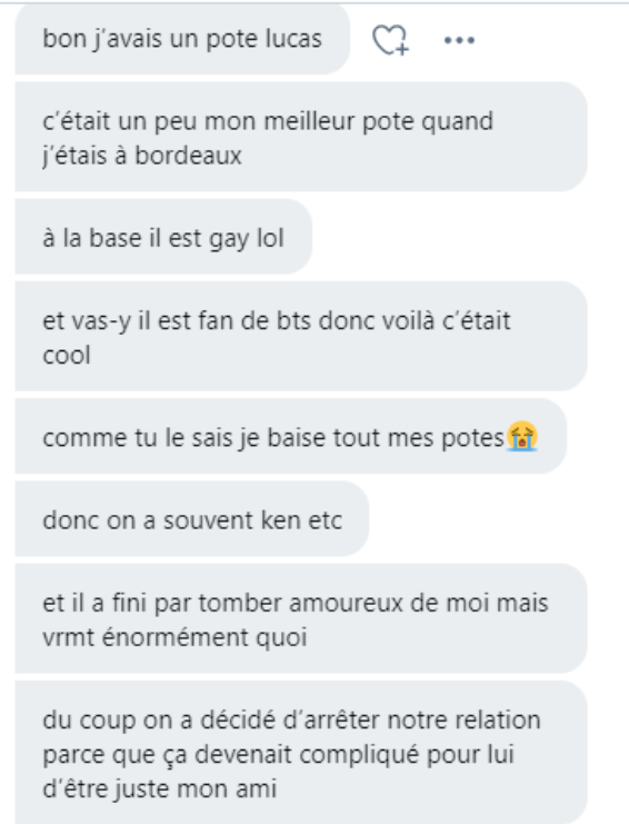 Babarlebarbare4's tweet photo. Si vous voulez finir comme Lucas, faîtes donc ça. https://t.co/1bJDlYWDva