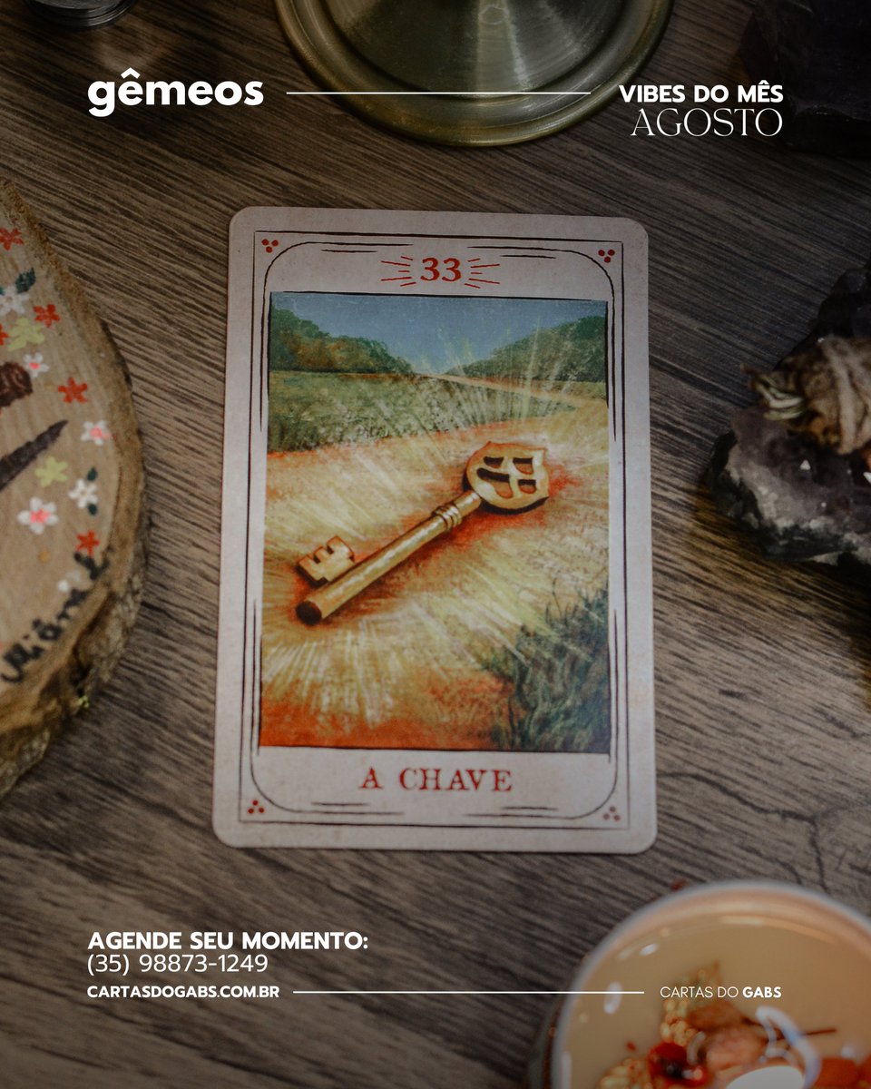 cartasdogabs's tweet photo. ♊️ AGOSTO P/ GÊMEOS 

Tem mês que muda a história... e agosto tem tudo para ser um deles para você viu? A chave aparece quando destrava aquilo que parecia impossível. Situações enroladas começam a encontrar solução, decisões importantes ficam mais claras e respostas chegam quase como um estalo. Mas existe um detalhe que ninguém faz por você: escolher. Não adianta ter todas as portas abertas e continuar parado no corredor pensando demais. Confie na sua capacidade de perceber os sinais e agir quando a oportunidade aparecer. O que parecia um problema pode se transformar exatamente na chance que você estava esperando, a resposta existe. Só não ignore quando ela bater à sua porta tá? Brilha viu?

— Veja meu catálogo no tweet fixado, agende sua consulta no link na bio e me siga para novos conteúdos.