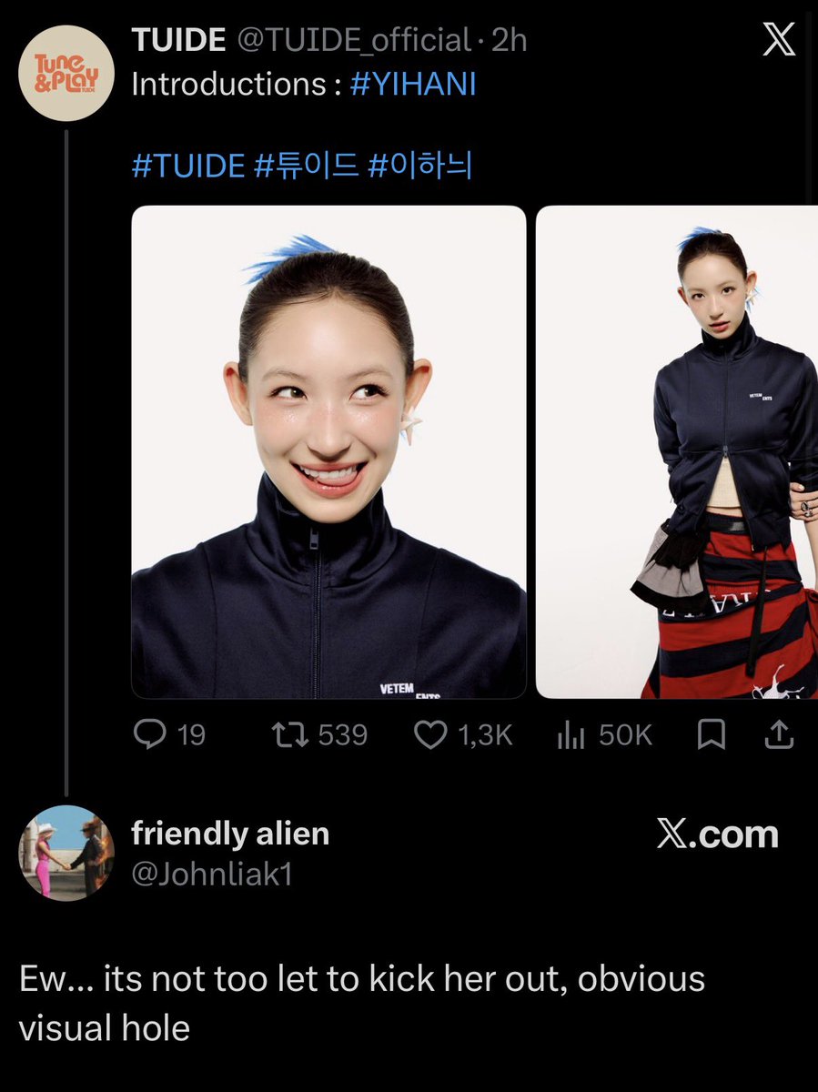 nwjnsev's tweet photo. the concept of wanting someone out of the group because of their facial features, and not their talent. https://t.co/Z9by4DgEHU