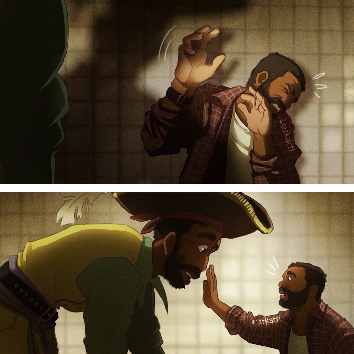 BackroomLore's tweet photo. Clark and Captain Clark bonding

cc: @ArkartiArt https://t.co/y3DcfJzINA