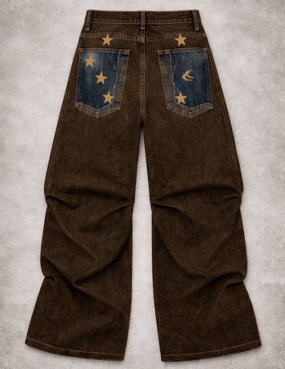 theattractmag's tweet photo. brown denim by déconner avec des figures https://t.co/55vehqnmRx