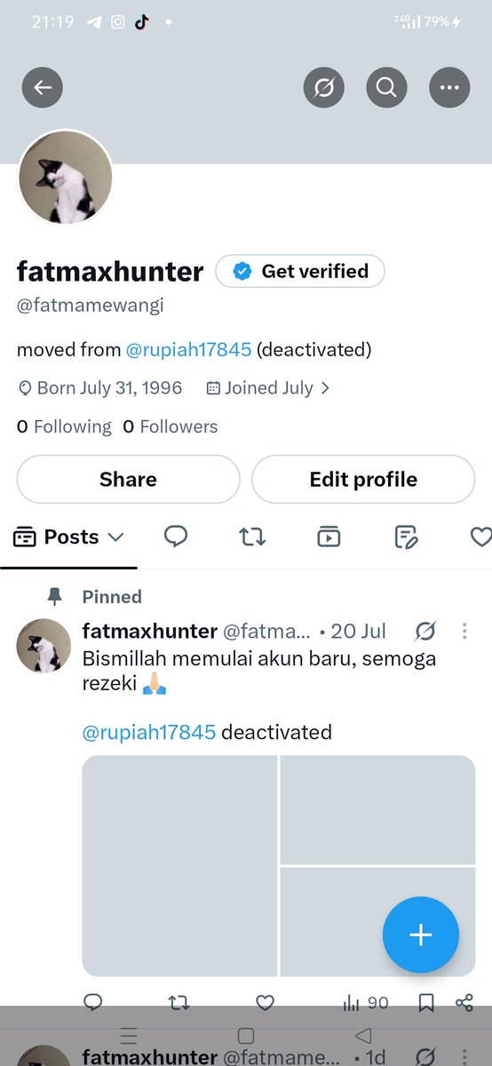 easyantai31's tweet photo. Bismillah memulai akun baru, semoga rezeki 🙏🏻 

@fatmamewangi sus
@rupiah17845 deactivated https://t.co/SN7KPgNOeo