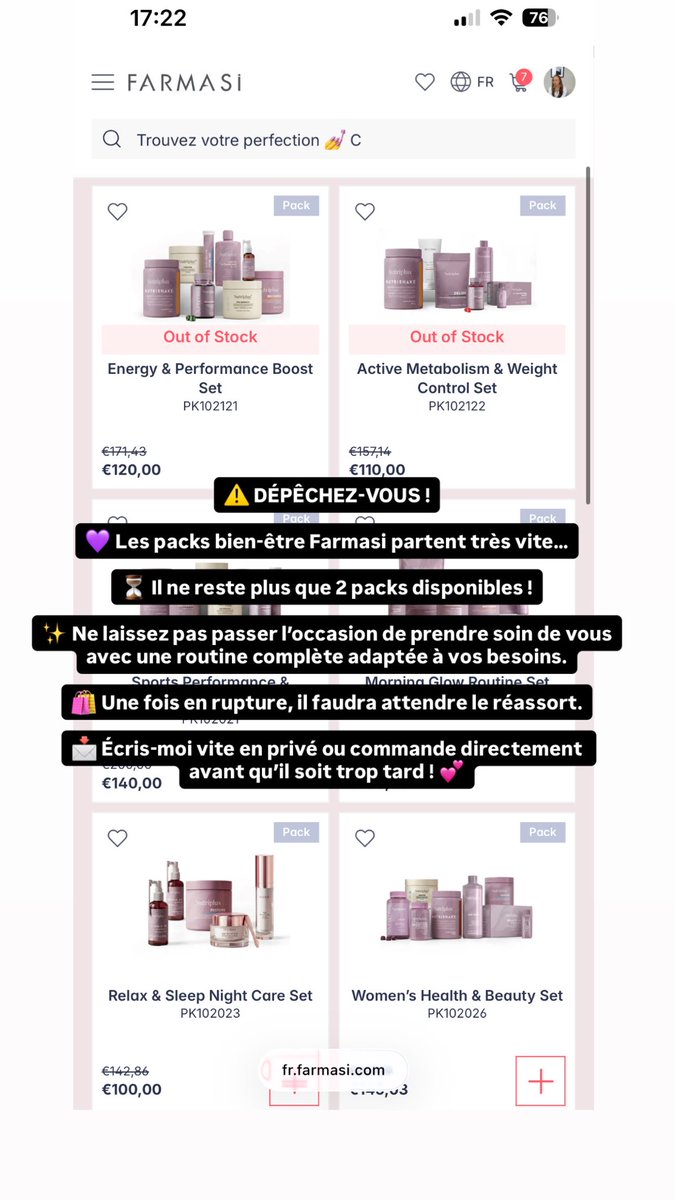 weshalors04's tweet photo. 🚨 DÉPÊCHE-TOI ! Plus que 2 packs Farmasi disponibles. 💜
Une routine complète, des offres à ne pas manquer… et après, il faudra attendre le réassort. ⏳
📩 Écris-moi en MP ou commande directement via mon lien. ✨
#Farmasi #Skincare #Beauté #Routine #BonPlan #GlowUp https://t.co/ZiYyUEfK2L