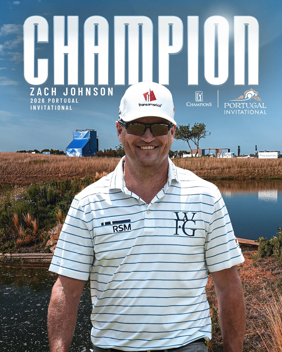 ChampionsTour's tweet photo. Zach Johnson wins for the fourth time this season 🏆

A strong Sunday finish seals the deal at the Portugal Invitational. https://t.co/9AbCxcjyBE