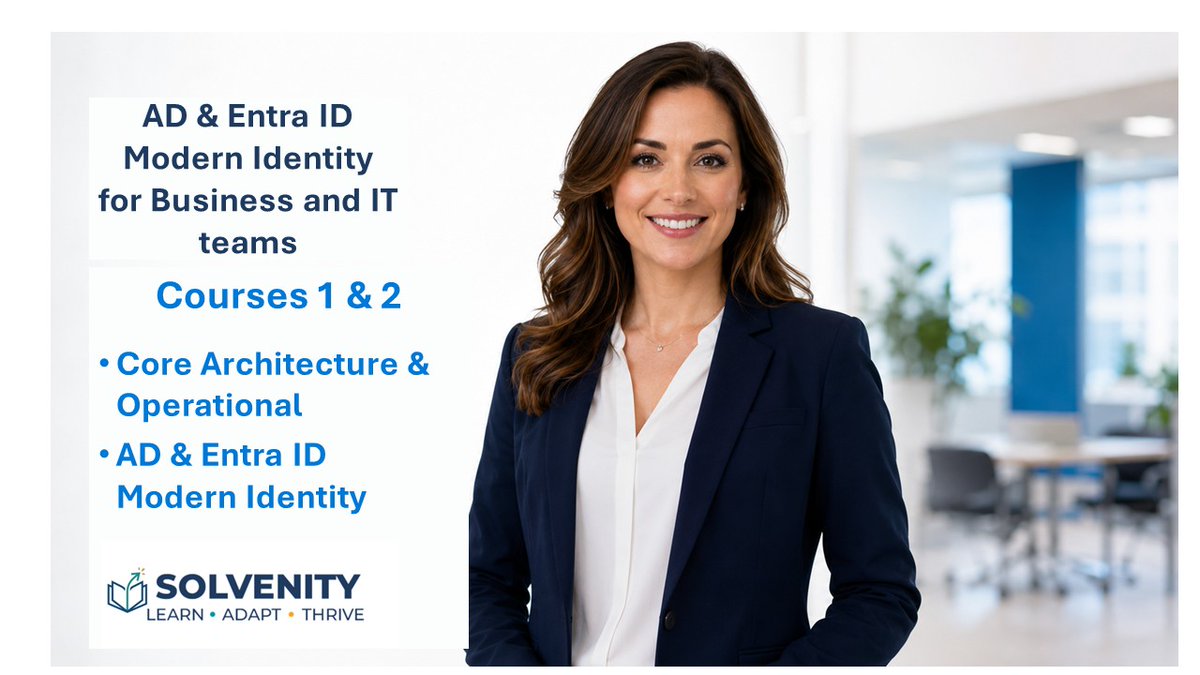solvenity's tweet photo. 🔒 Unlock the foundational secrets of modern corporate security. Master IAM, Active Directory, and Microsoft Entra ID. Designed for C-Level &amp; IT/Business teams.📷 Included: Turnkey PDFs &amp; Speaker Notes. Choose your module or grab the ultimate bundle https://t.co/N3xllBpd0N https://t.co/EjG8U6rnJk