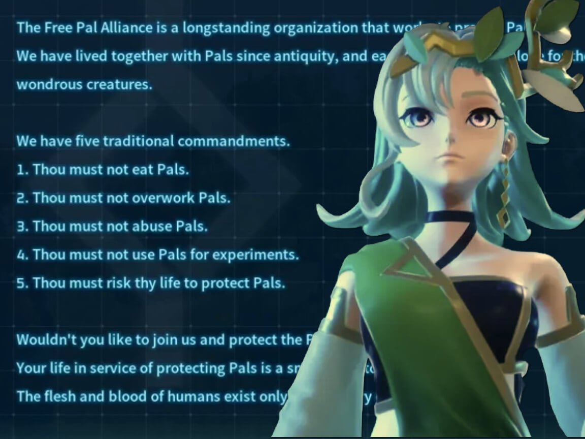 808_goose's tweet photo. WAIT… PETA ACTUALLY WANTED PALWORLD TO GO VEGAN. 😂😭

Back in 2024, after Palworld exploded, PETA called for a way to play without eating or exploiting Pals.

They even released a vegan gameplay guide for anyone who wanted to try it. 

You can’t make this shit up. https://t.co/DsnjjlC3Xd
