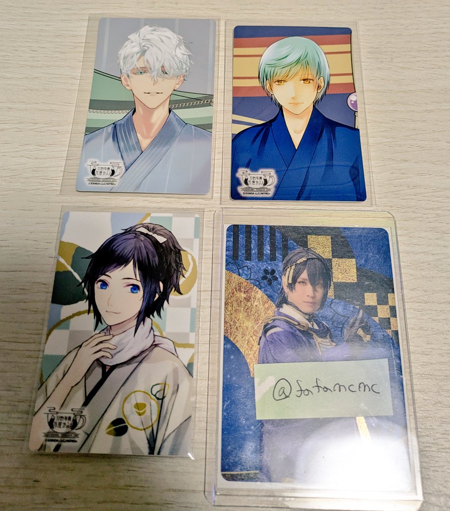 fafamcmc's tweet photo. 交換／刀剣乱舞 とうらぶ 万屋かふぇ 万屋カフェ

譲→
コースター:清麿3、京極2、大和守2、水心子、日向
ステッカー:雲生、大和守、一期一振

求→
コースター、ステッカー:山姥切
上記同時の場合のみステッカー鶴丸、大倶利伽羅

譲コースター⇔求ステッカー◎
譲ステッカーは求ステッカーとのみ

⇒ https://t.co/tUseqAS11J