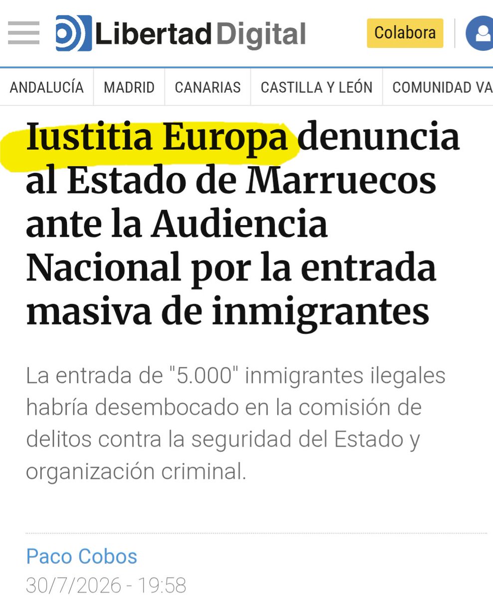 IustitiaEuropa's tweet photo. 🟡 PP Y VOX CAMBIAN DE OPINIÓN. IUSTITIA EUROPA MARCA EL CAMINO #Ceuta

✔️ Han pasado de culpar solo a Sánchez a hablar de "ocupación" y "acto de guerra" por parte de Marruecos.

✔️ Empiezan a asumir los argumentos de nuestra denuncia y a señalar, por fin, aunque tímidamente, a Marruecos.

👊 La diferencia es que nosotros, además, hemos actuado. @LMPardoAbogado ha llevado el caso a la Audiencia Nacional con una denuncia penal.

👊 Seguiremos trabajando para defender nuestra soberanía, también frente a poderes extranjeros que hacen campaña contra España, no solo contra Sánchez.

Somos el partido de la sociedad civil.