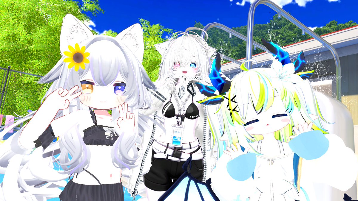 riolockle's tweet photo. #VRCスクール #VRCスクール16期3組宿題提出
16-3で水着撮影会！
たくさん撮影できて楽しかった～！
くらたすさんありがと～！
みんなかわいい～！ https://t.co/x6lFAkYlUL