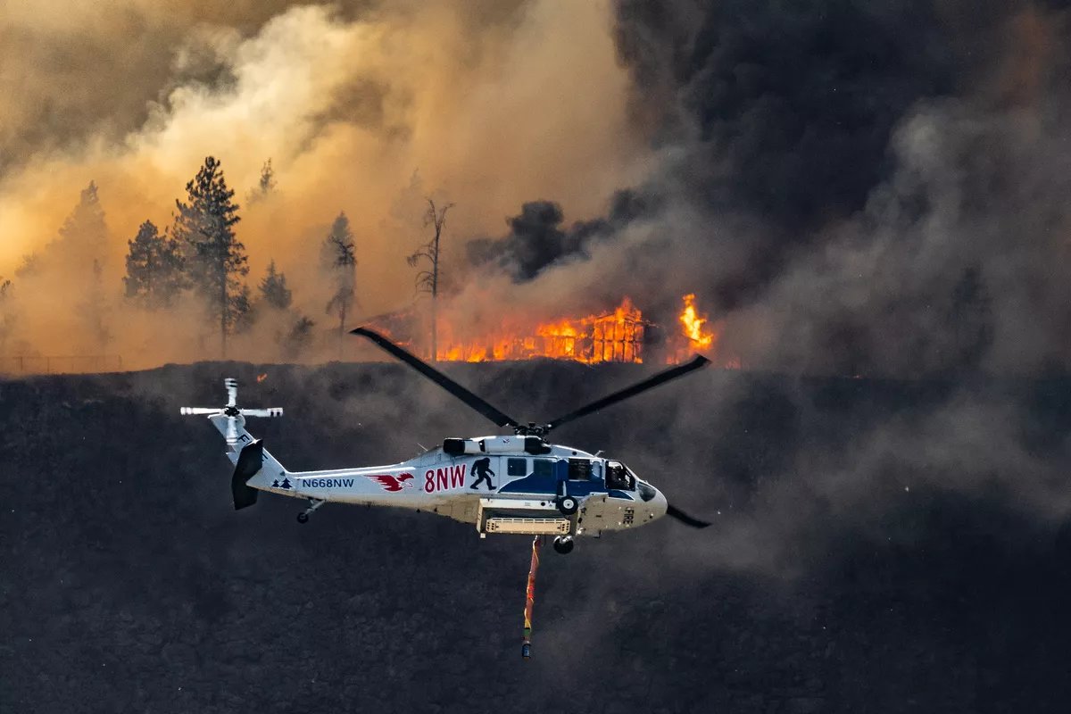 AwakenedOutlaw's tweet photo. Shocker!  (not)

The fire currently ravaging Spokane, WA, was started in a homeless encampment.

With strong public support (Proposition 1 approved by 75% of voters), Conservative interests sought to address the problem by enacting 'camping restrictions' in and around the city to gain control over encampments and protect citizens. Still, the state Supreme Court later overruled them in a 6-2 decision in 2024.

This fire is therefore a direct result of letting liberals run things.  Their policies have consequences, something we're all watching play out while the city burns.