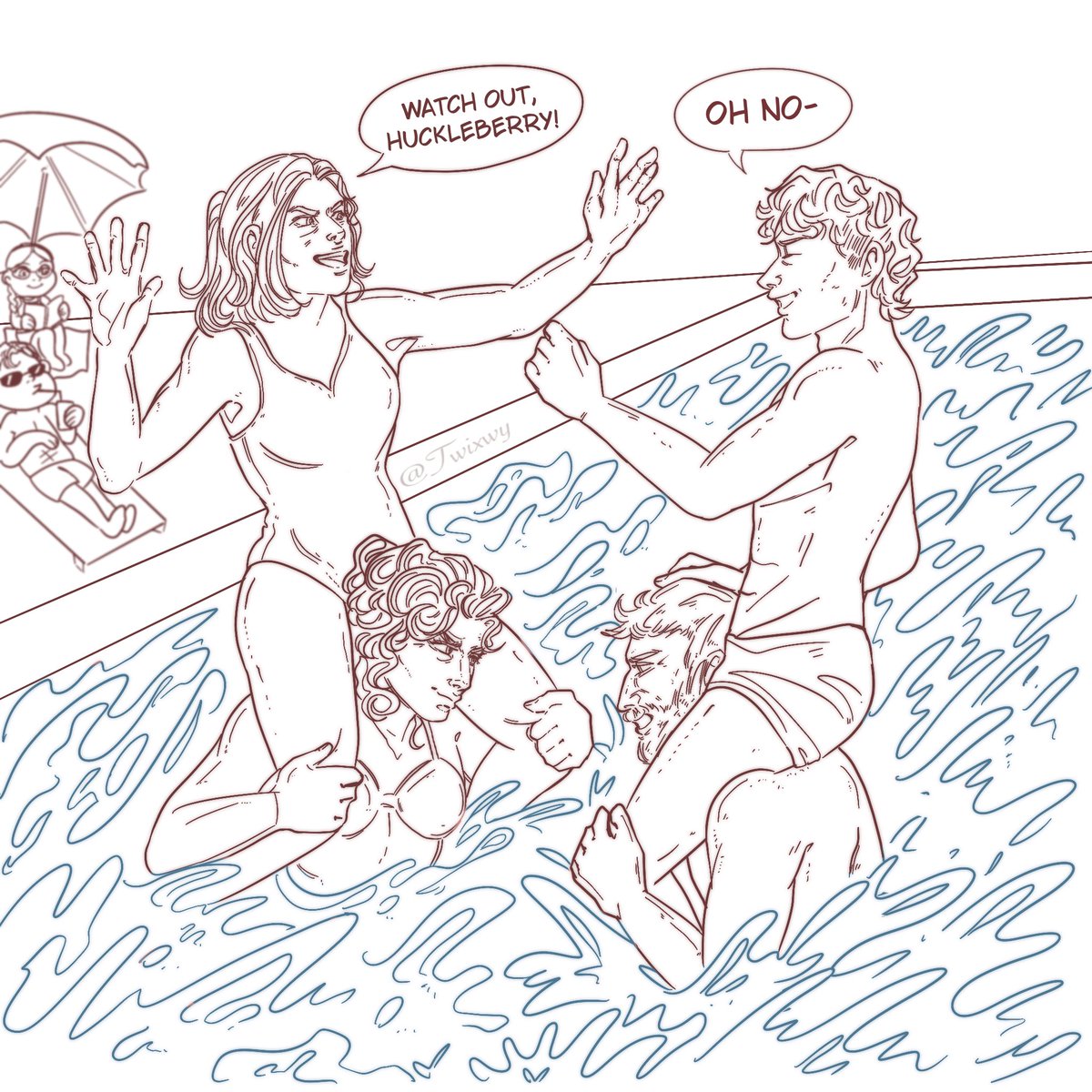 twixwyart's tweet photo. Summer vacation ☀️
#hucklerobby #barantos #langdonmel https://t.co/dJwFmM2vab
