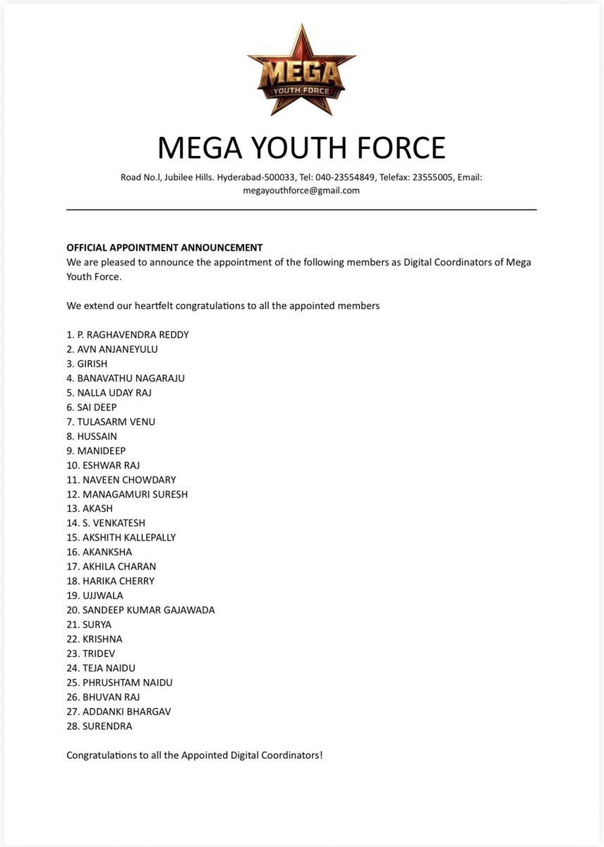 MYFOffl's tweet photo. Congratulations to all the newly appointed Digital Media Coordinators of Mega Youth Force 💐

Wishing you all the very best in your new responsibility. Let’s work together and build a stronger digital force. 🤝

#MegaYouthForce https://t.co/5L60fYeCWe