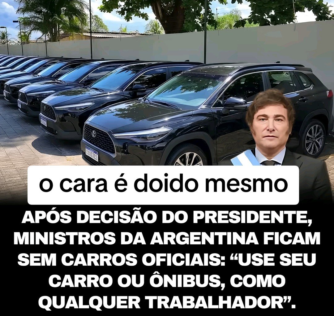 Prof_leonelfer's tweet photo. O qoverno  da Argentina  adotou  novas regras  para o uso de  veículos  oficiais  por integrantes  da administração federal. https://t.co/rnyPkxILX0