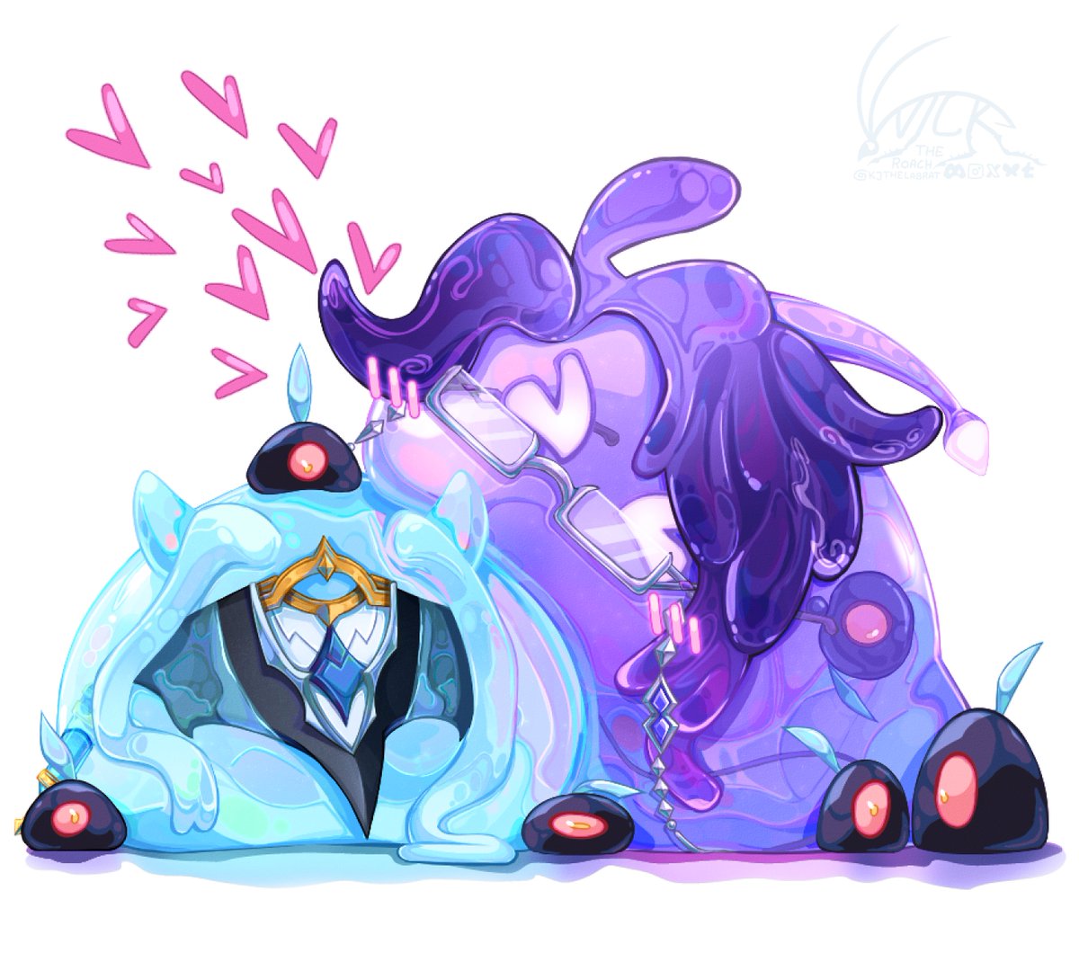 KJtheLabRat's tweet photo. Slimettore and Slimelone 💙💜

#dottore #pantalone #dottoling #dottolone #panttore #GenshinImpact https://t.co/vpzw1MJZgZ