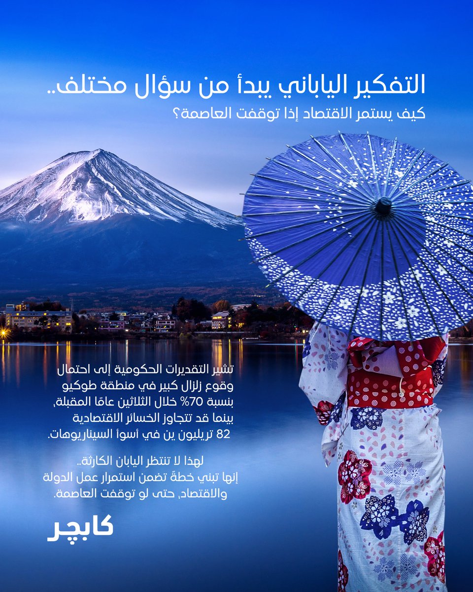 bycapture's tweet photo. تتصدر أوساكا قائمة المرشحين بفضل بنيتها التحتية وقوتها الاقتصادية، فيما تدخل مدن أخرى المنافسة لاستضافة مركز الحكم البديل.

لهذا لا تنتظر اليابان الكارثة..

إنها تبني خطةً تضمن استمرار عمل الدولة والاقتصاد، حتى لو توقفت العاصمة. https://t.co/tfhoscjeKy