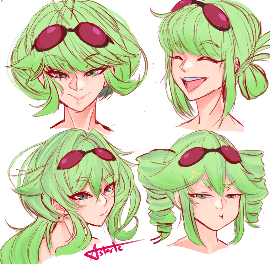 StarShrim's tweet photo. Gumi's hair style https://t.co/Ad9ESFnE0r