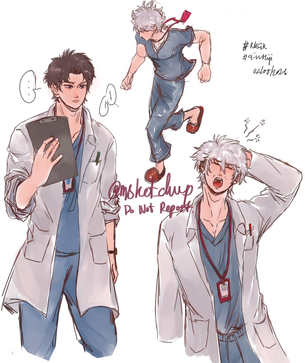 ggaxing's tweet photo. rkgk 🍓🚬doctor AU - ควงเวรเสร็จ ควงเธอต่อเลยได้ป่าว😌🫶 #銀土 https://t.co/xh2LGevBqB