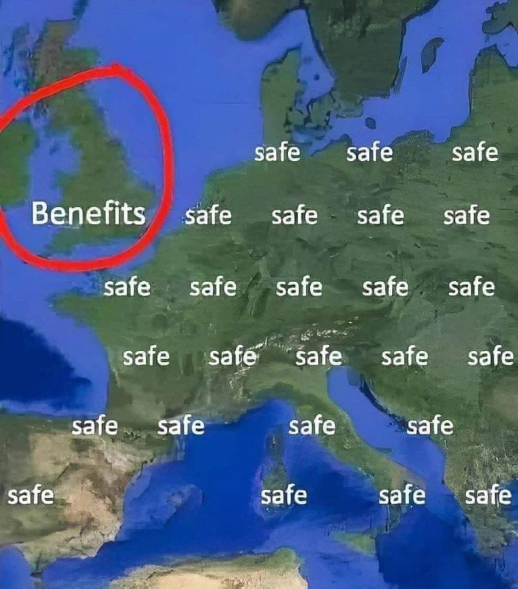 ABridgen's tweet photo. The map of Europe used by illegal migrants/ asylum seekers to get to the UK . https://t.co/2JM8HkwMKw