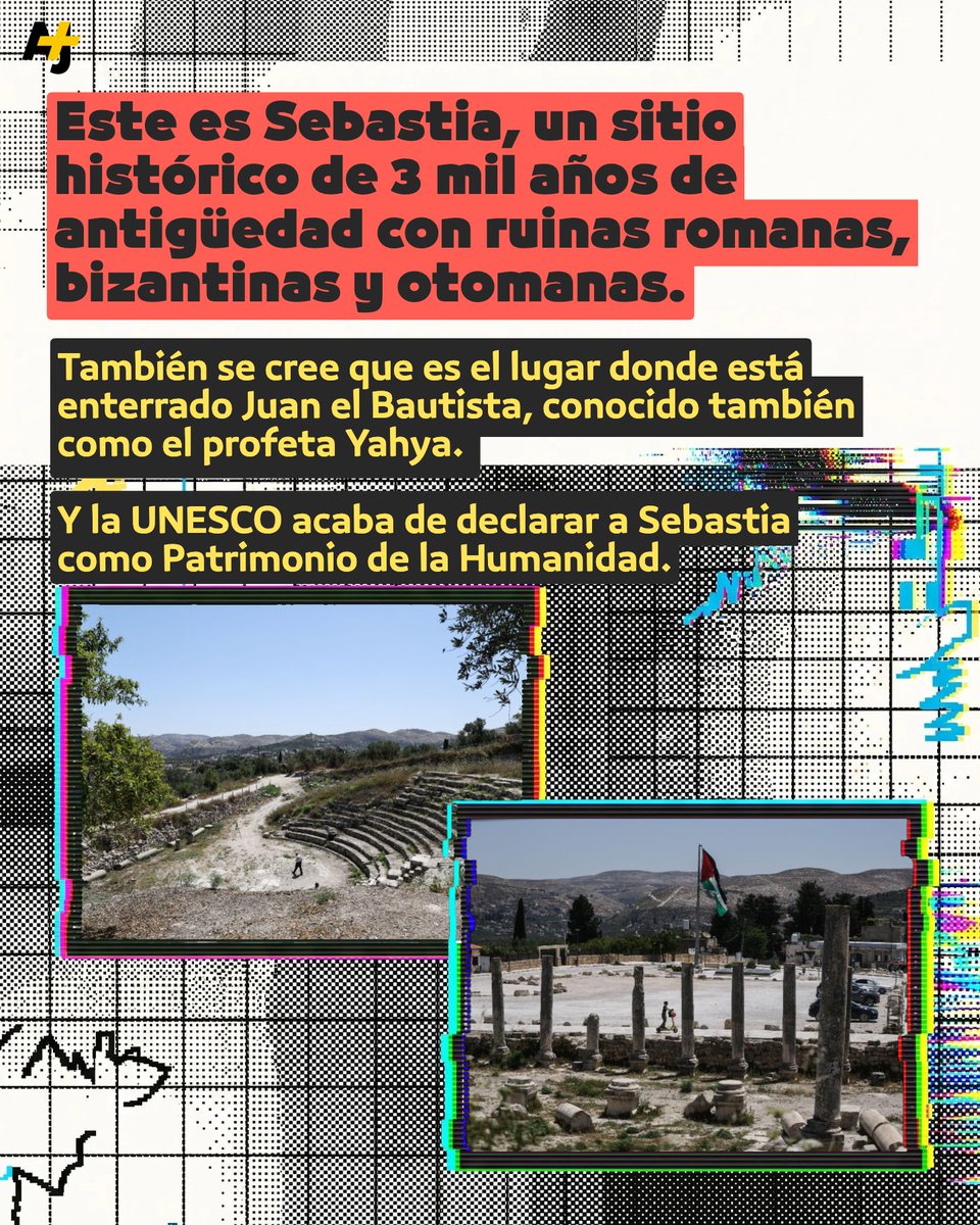 ajplusespanol's tweet photo. Israel está destruyendo la historia palestina mediante expropiaciones planificadas de tierras en la ciudad palestina de Sebastia. https://t.co/06eaFoIfaj