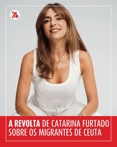 MariaVi19856058's tweet photo. A Catarina Furtado (que «furta» os impostos dos portugueses há uma data de anos) está revoltada por causa das «mensagens de ódio contra os imigras» de Ceuta! Ela que acolha uma dúzia desses imigras em casa dela e os sustente com os 20 mil euros que saca todos os meses na RTPLIXO! https://t.co/V5n6rXscyZ