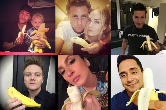 JoaquinTeixeira's tweet photo. O ano era 2014... celebridades brasileiras comeram banana e lançaram a campanha "somos todos macacos" para combater o racismo. Bons tempos! https://t.co/igTT8m0FBF