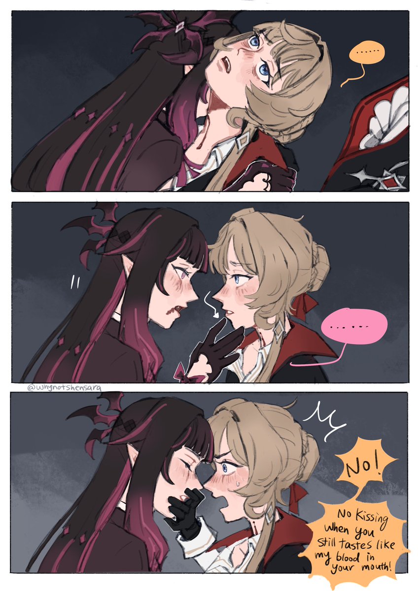 whynotshensara's tweet photo. #sandbina 
More vampire x vampire hunter stuff 😋😋😋😋 https://t.co/miKIQfOOC3