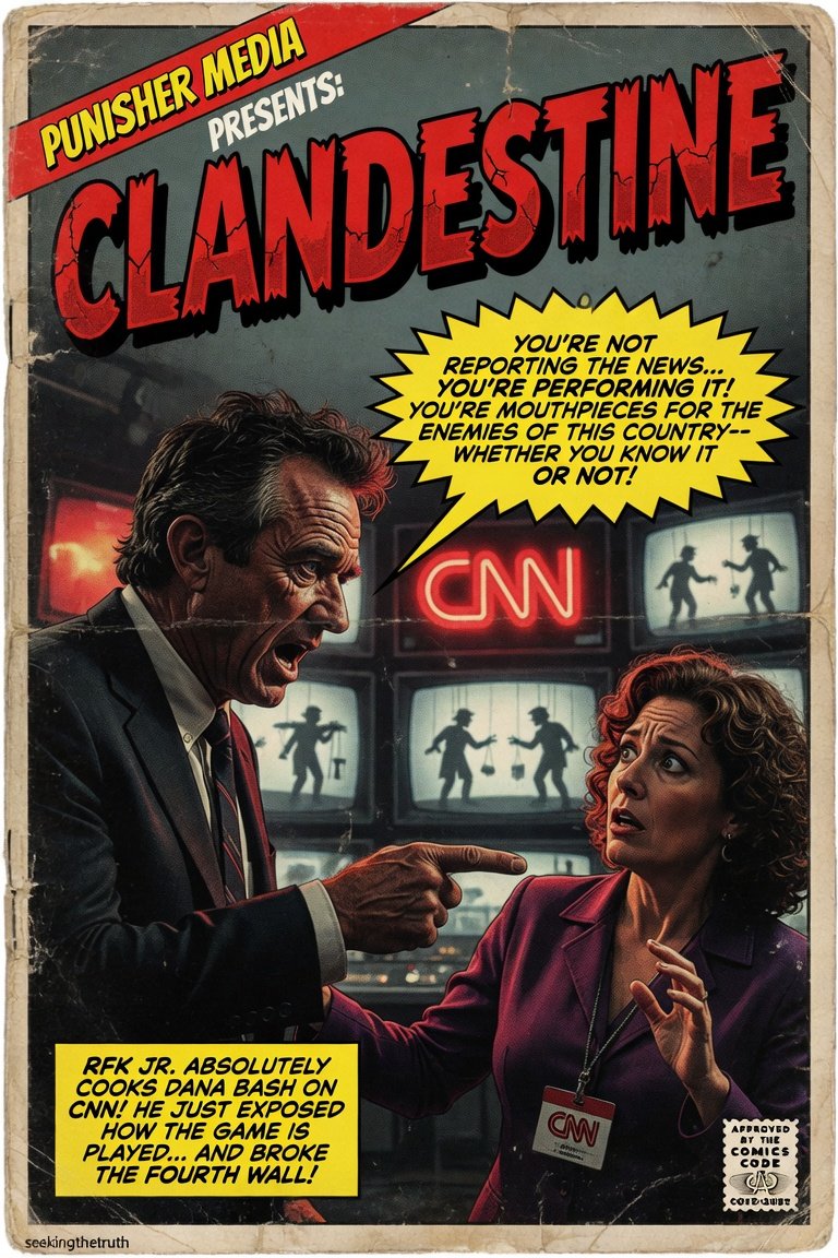 punisher7952's tweet photo. @WarClandestine "RFK Jr. just EXPOSED the game! CNN isn’t reporting news — they’re PERFORMING for America’s enemies. 🔥
Repost if you’re awake! Truth is rising.
#PunisherMedia #Clandestine #RFKJr #CNNExposed #WakeUpAmerica 🇺🇸✝️"
👇👇 https://t.co/FTQug1d0KL
