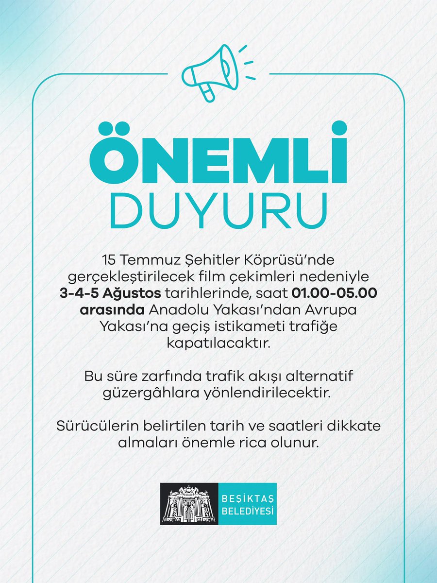 BesiktasBel's tweet photo. Komşularımıza önemle duyurulur! 📣 https://t.co/GC0Ujdw8Lb