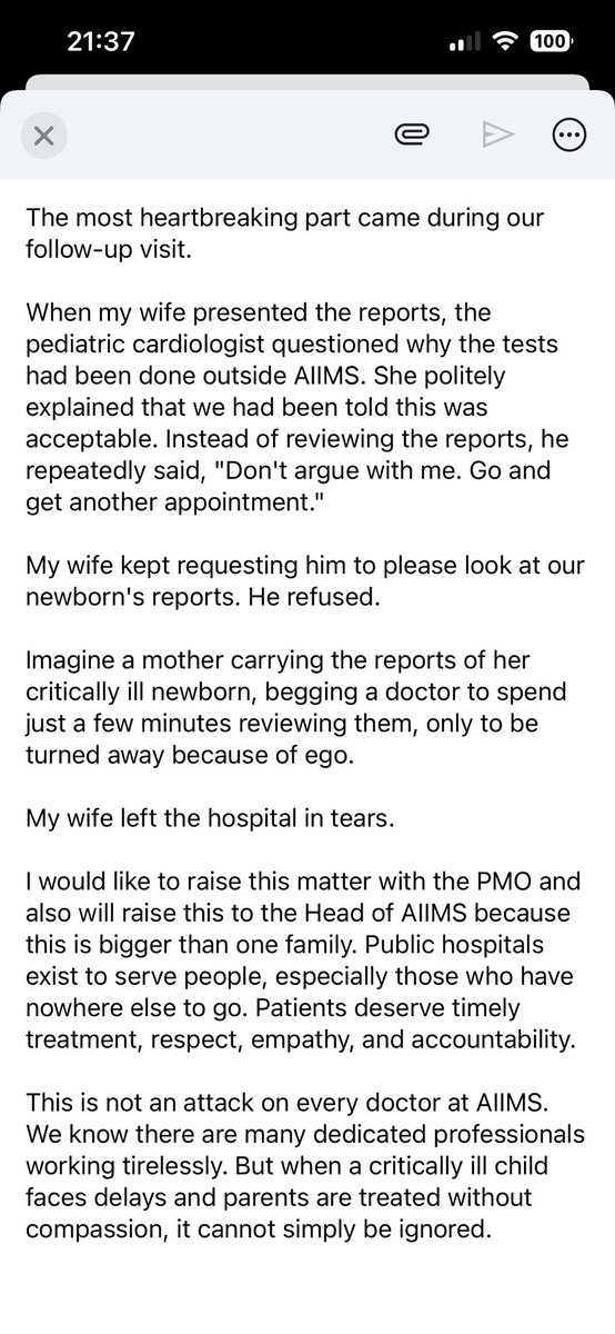 rjkumar1004's tweet photo. I would have never imagined to tweet this @PMOIndia @aiims_newdelhi @narendramodi @MoHFW_INDIA 

I sincerely hope AIIMS reviews both its processes and the conduct of its staff so that no other family has to experience what we did. https://t.co/HXXofLaGFq