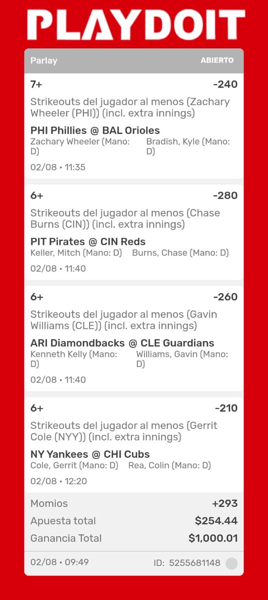 ElBulldogPicks's tweet photo. Parley de 🍫🫡🇺🇲⚾ https://t.co/etV3om3sgO