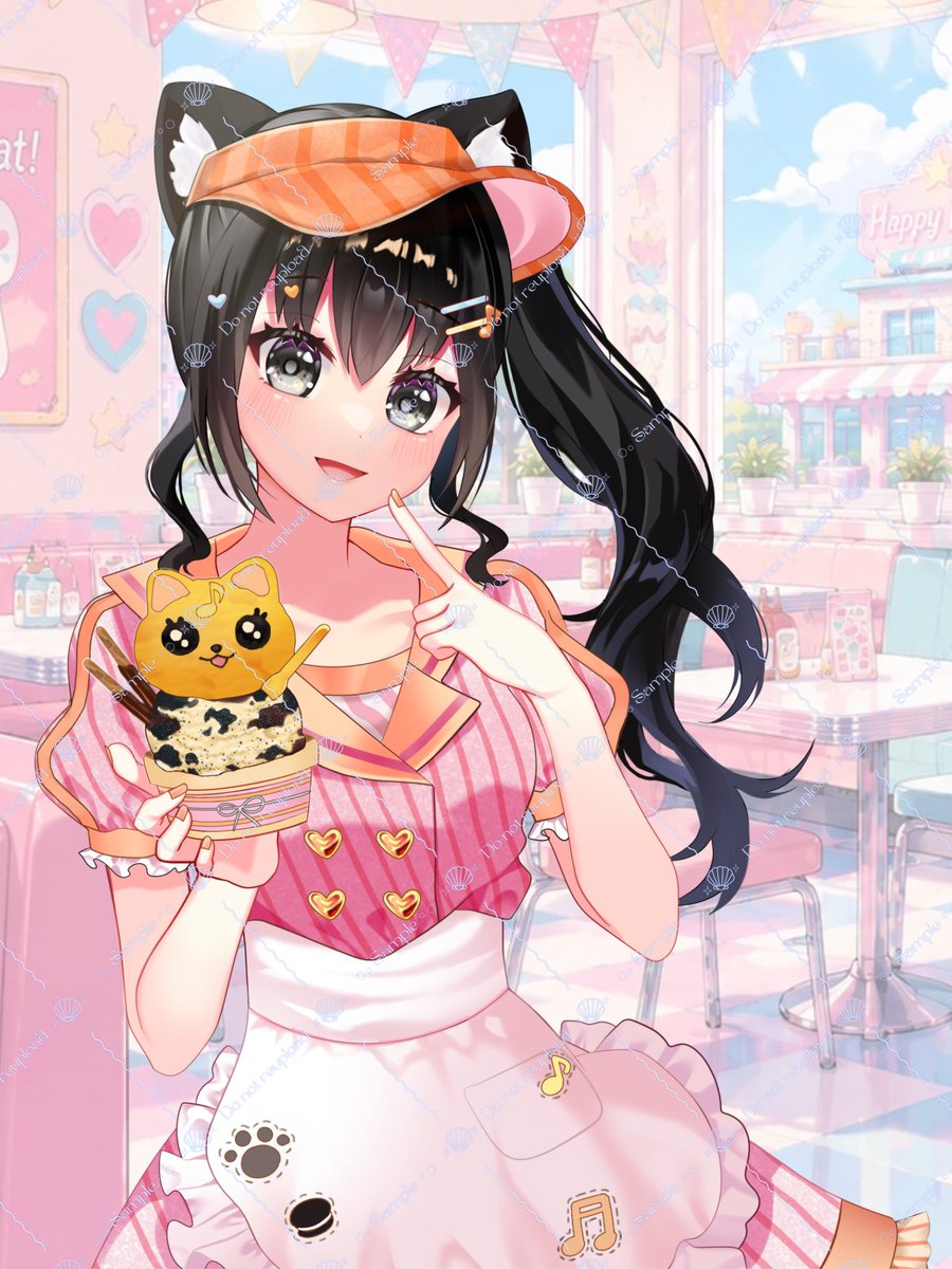 Kurone_Cotan's tweet photo. みんなたち、アイス食べる？

#パネル開け達成 ありがとおおおお！！！
かわいいかわいいダイナー衣装🫶
次は誰かなぁああああああ🤭 https://t.co/tCJSqaaNfV