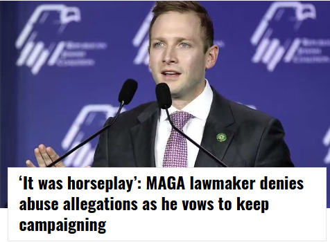 smc429's tweet photo. "It was horseplay"  
Maga are scum https://t.co/WPZ8ze4gPL